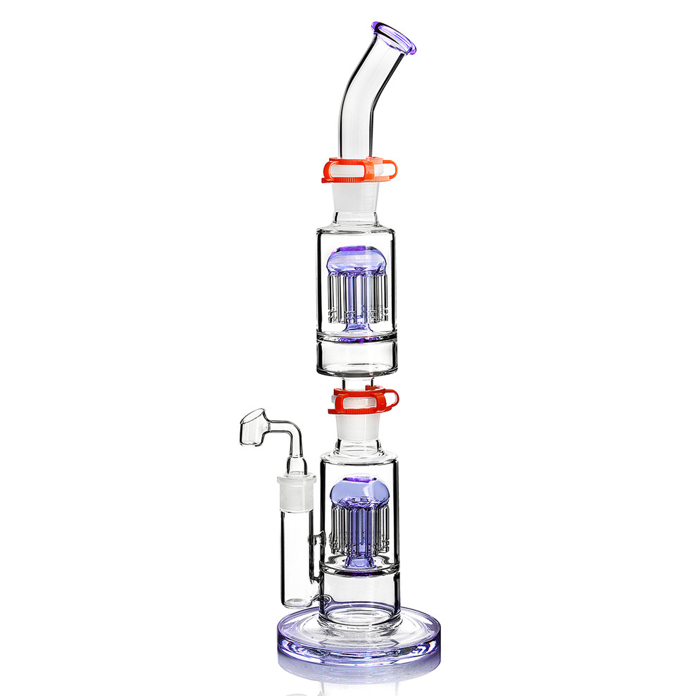 

17.7 inchs Big Glass bong Recycler Oil Rigs Smoking Glass Water Pipes Bubbler Water Bongs hookahs shisha with 18mm banger