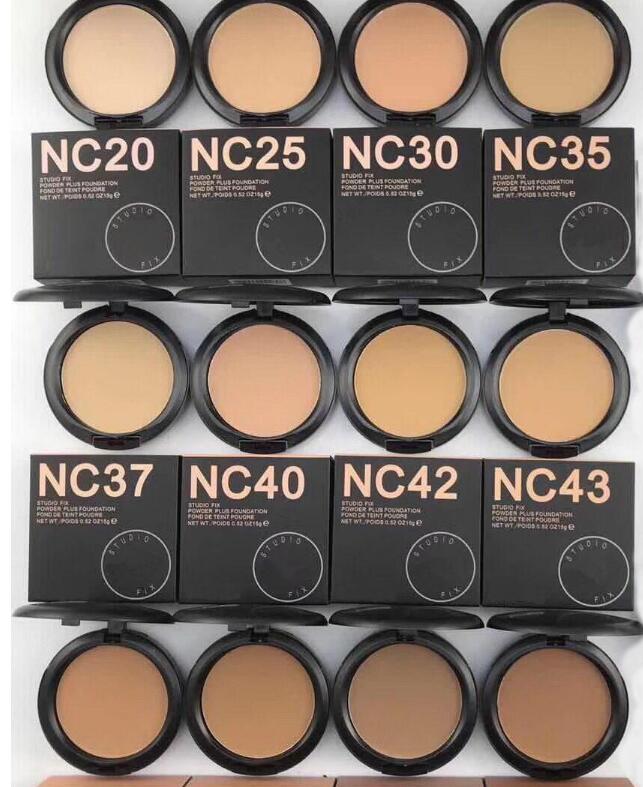 

2019 NEW hot makeup high quality nc 12 color STUDIU FIX Powders puffs foundation 15g DHL free shipping