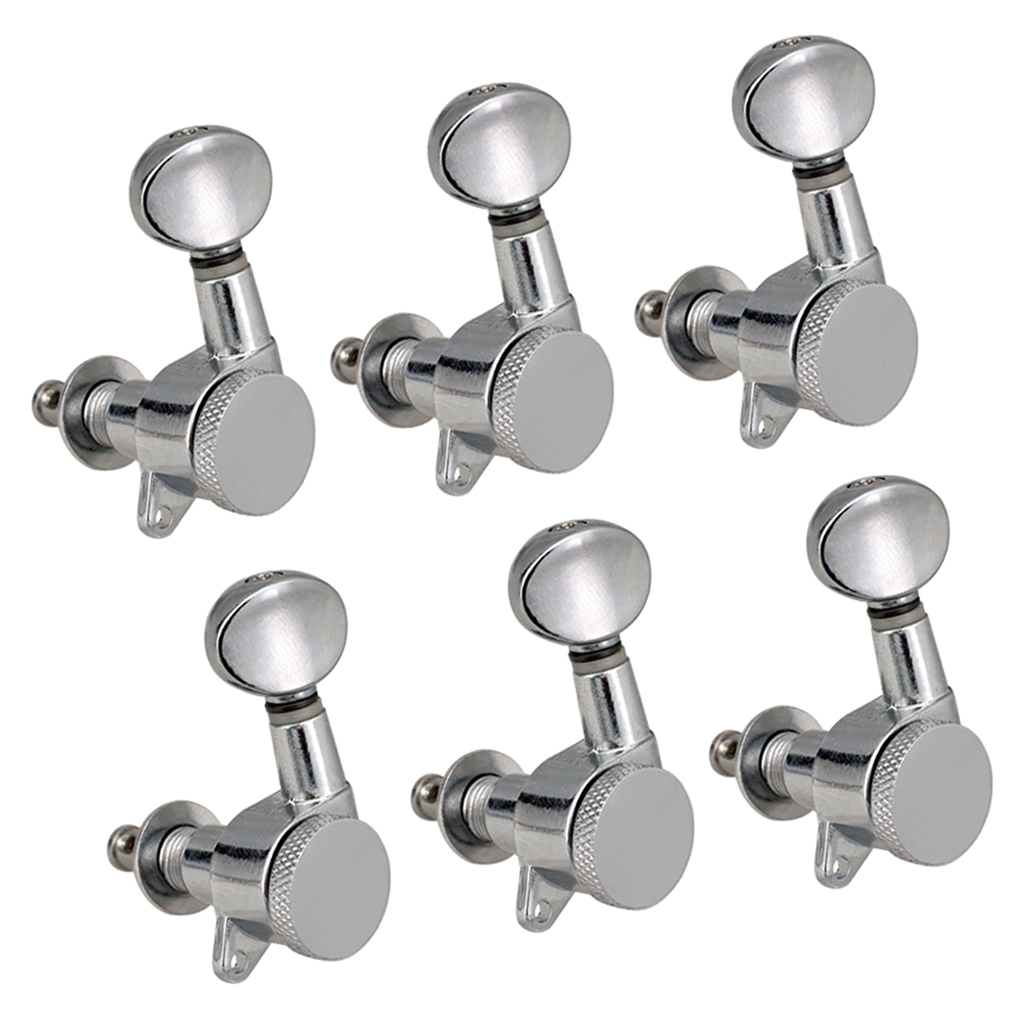 

6pcs 6L Electric Guitar Tuners Machine Heads Tuning Pegs (Silver