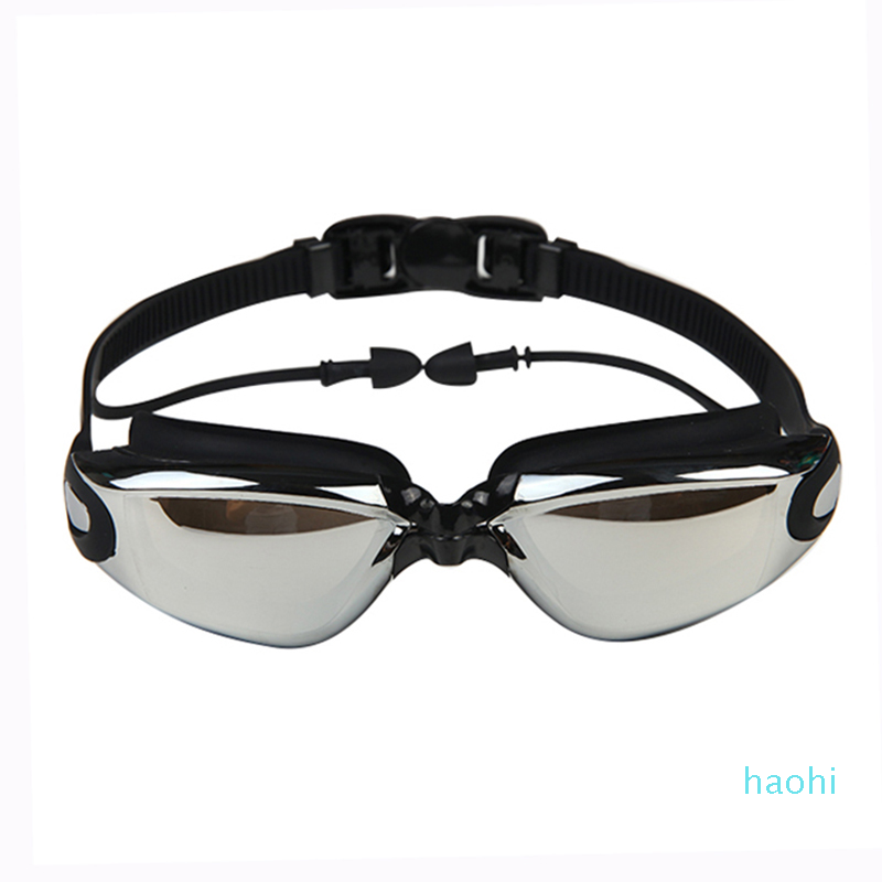 Luxary-50pcs Men Women Anti Fog UV Eyewear Protection Surfing Swimming Goggles Soft Earplugs Waterproof Swim Glasses with Earplug-image-543027571