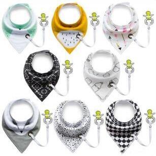 

Baby Scarf Bibs INS Bandana Feeding Burp Cloth Infant INS Triangle Saliva Towel Newborn Double Layer Bibs Smock Baby Cartoon Clothing C215