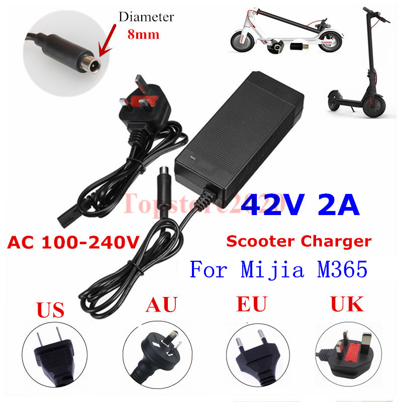 

Power Charger Adaptor 42V 2A Lithium Battery for Mijia M365 / ES2 ES4 / Bird / Lime /Electrical Scooter charger 10PCS