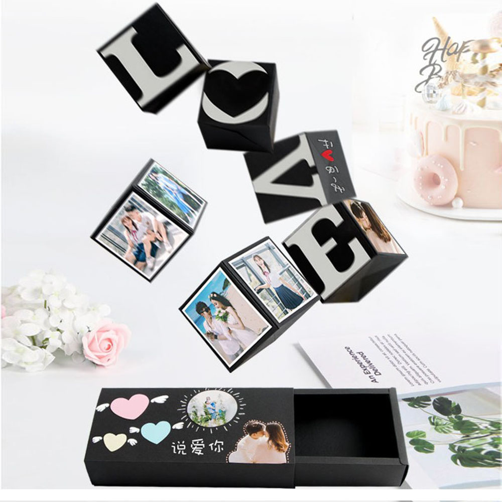 

DIY Bouncing Box Creative Surprise Love Gift Box Handmade Photo Birthday Anniversary Valentine's Day Gift For Friends