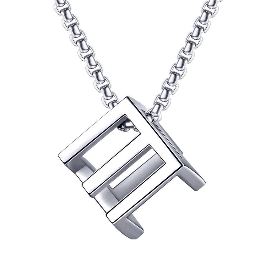 

Fashion Men Women Love Rubik's Cube Pendant Designer Necklace Hip Hop Jewelry Silver Black Snake Chain Stainless Steel Punk Necklaces G