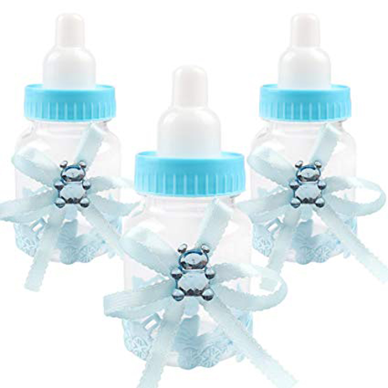 

Baby Shower Favors Fillable Mini Bottle Candy Gift Box for Boy Girl Newborn Infant Baptism Christening Birthday Party Decoration