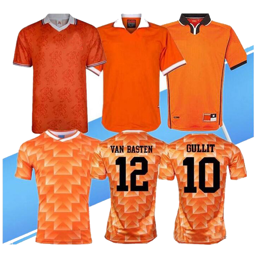 

1988 #12 VAN BASTEN #10 GULLIT #17 RIJKAARD Mens Soccer Jerseys 1998 Netherlands #8 BERGKAMP Football Shirts 1995 1991 1988 BERGKAMP Retro, 1998 home