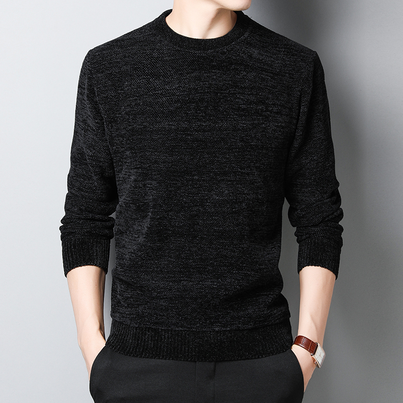 

Sweater Men Casual O-neck Pullover Men Winter Warm Men's Sweater Streetwear Male 2019 Christmas Pullover Clothes, Black