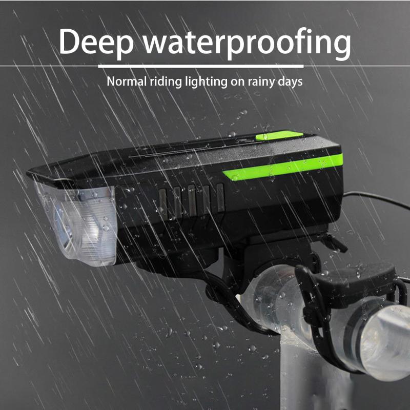 

Waterproof Bicycle Front Light Set USB Rechargeable Smart Headlight LED Bike Lamp Cycle Safety