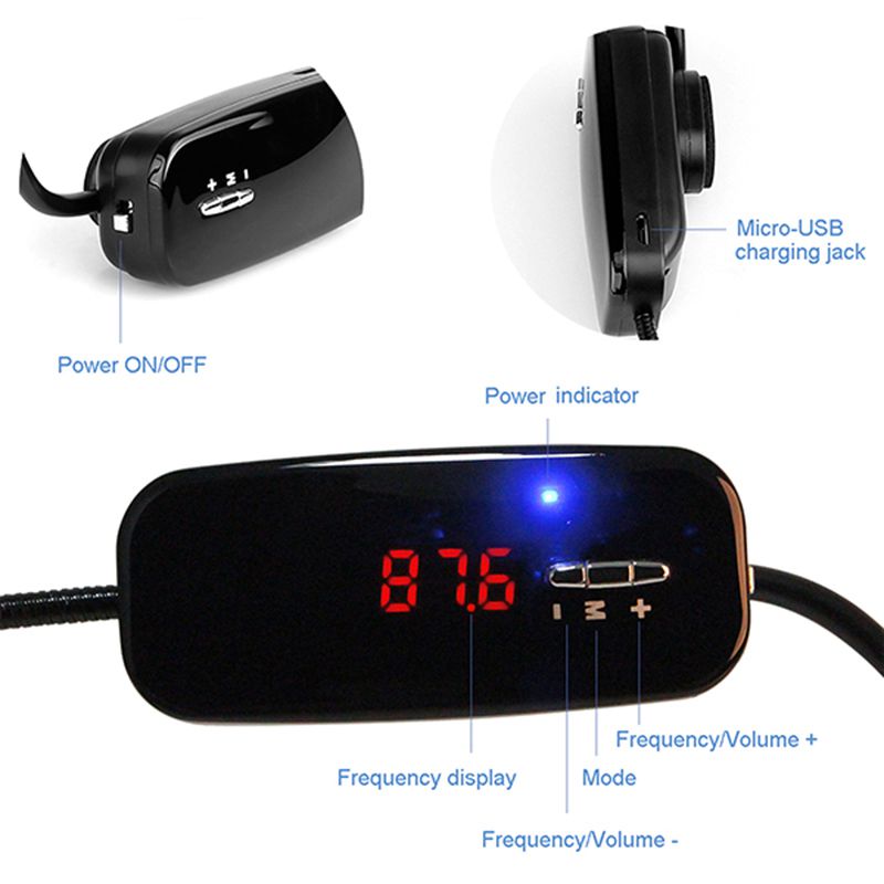 

Wireless Microphone Headset MIC Voice FM Transmitter 87.5-108MHz & Rechargeable Battery for Teaching Tour Guide Y4430