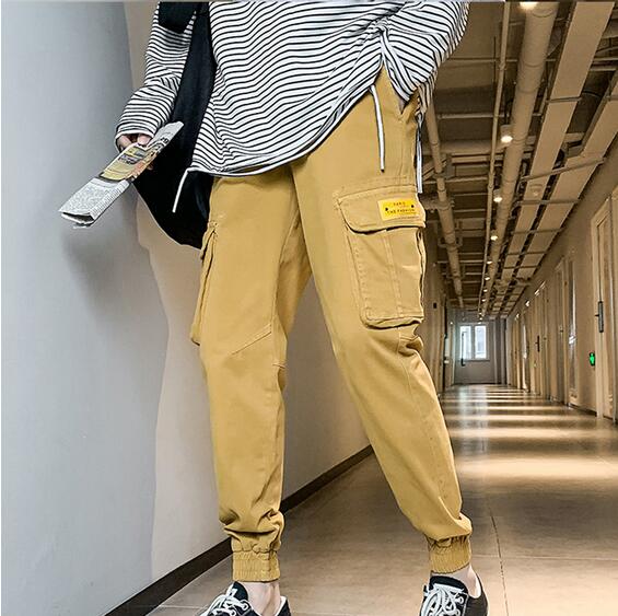 

Casual Cotton Mens Spring Autumn Pencil Harem Pants 2020 Men Hip Hop Cargo Pants Loose Comfortable Cargo Trousers Jogger, Black