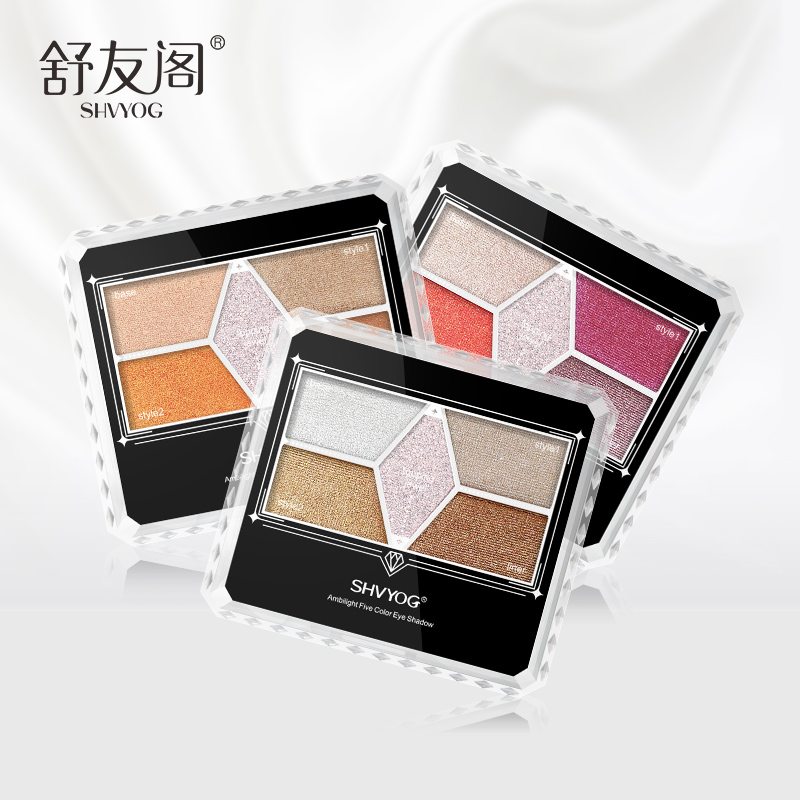 

SHVYOG 5 Color Matte Eye Shadow Pallete Shimmer Long Lasting Waterproof EyeShadow Natural Makeup Pallete Cosmetics, 01 earth color
