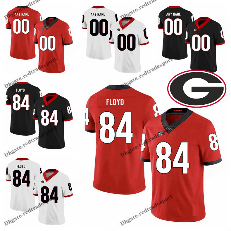 

Customize 2019 Georgia Bulldogs Leonard Floyd College Football Jerseys University Black #84 Leonard Floyd Stitched Football Shirts S-XXXL