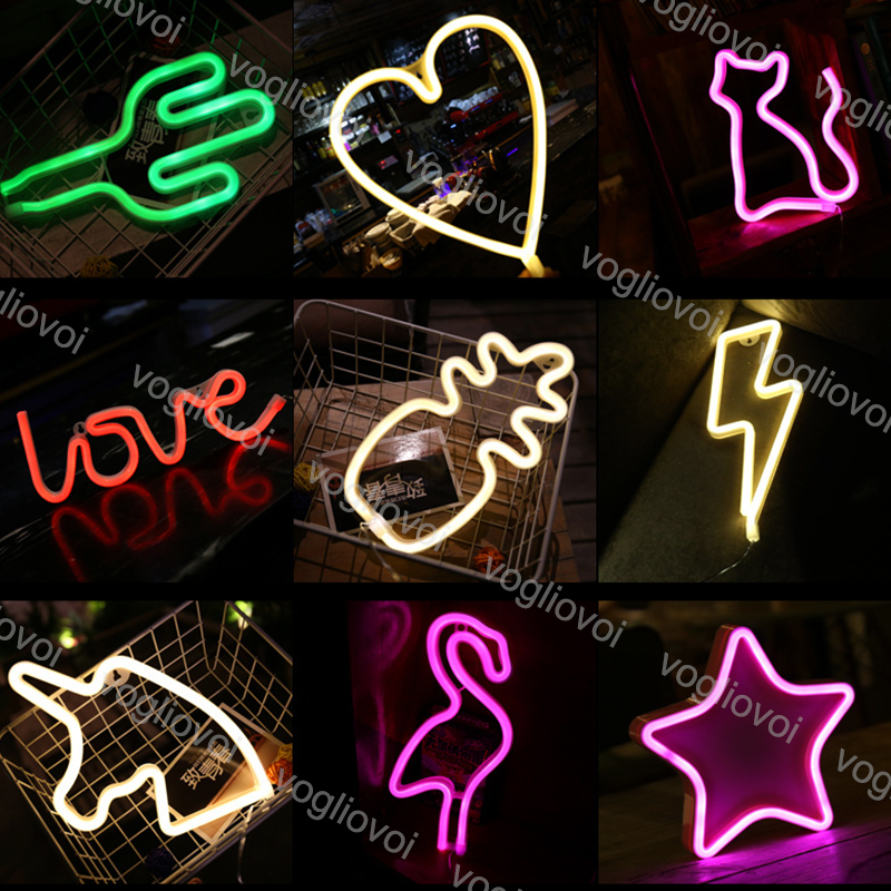 

LED Neon Sign SMD2835 Indoor Night light Rainbow Moon Bat Deer Lightning Model Holiday Xmas Party Wedding Decorations Table Lamps EUB