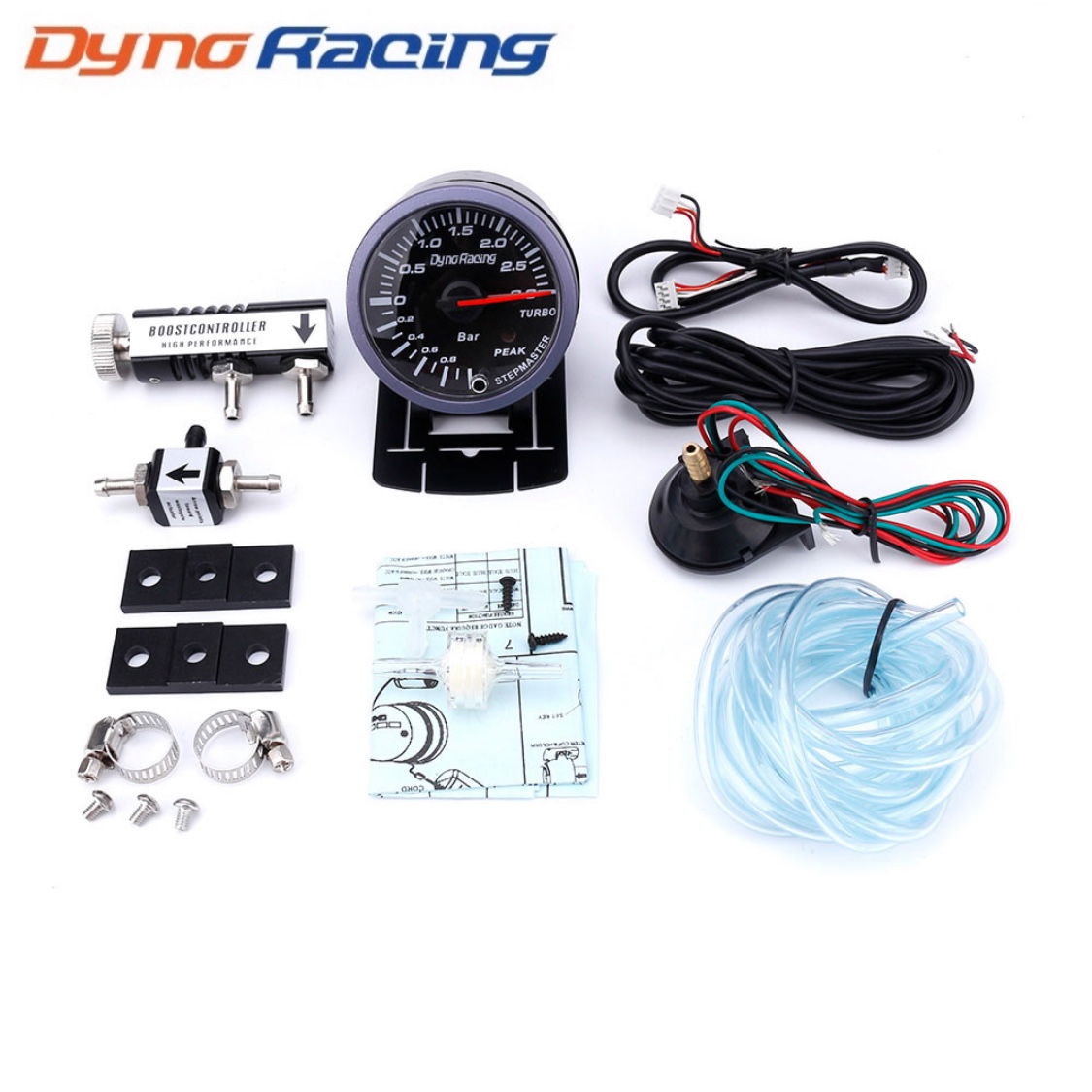 

Dyoracing 60MM Car Turbo Boost Gauge 3Bar With Adjustable Turbo Boost Controller Kit 1-30PSI IN-CABIN Car Meter