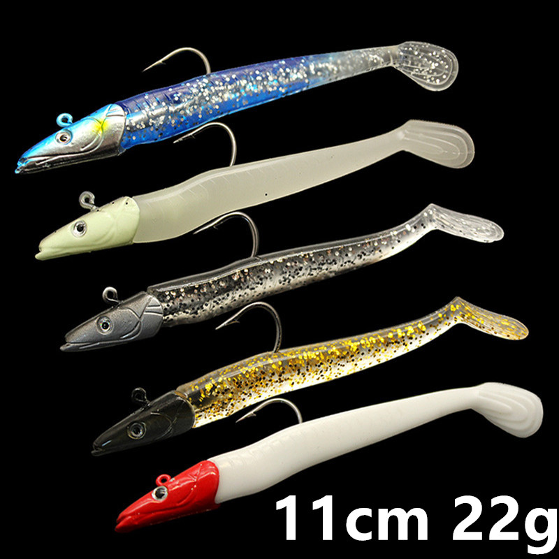 

5 Color 11cm 22g Jigs Hook Fishing Hooks Fishhooks Soft Baits & Lures c-011