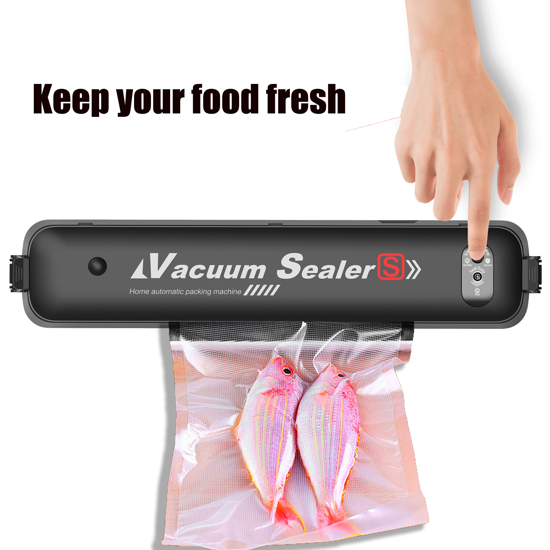 

Food Vacuum Sealer Packaging Machine With 15pcs Bags Household Vacuum Food Sealing Machine Electric Vacuum Sealer Packer VT0938