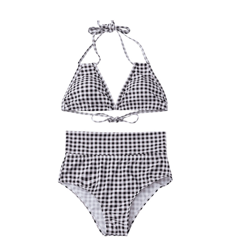 DaiLiWei Badeanz/üge f/ür Frauen Druck Tankinis hohe Taille Bikini-Set Volant Bademode