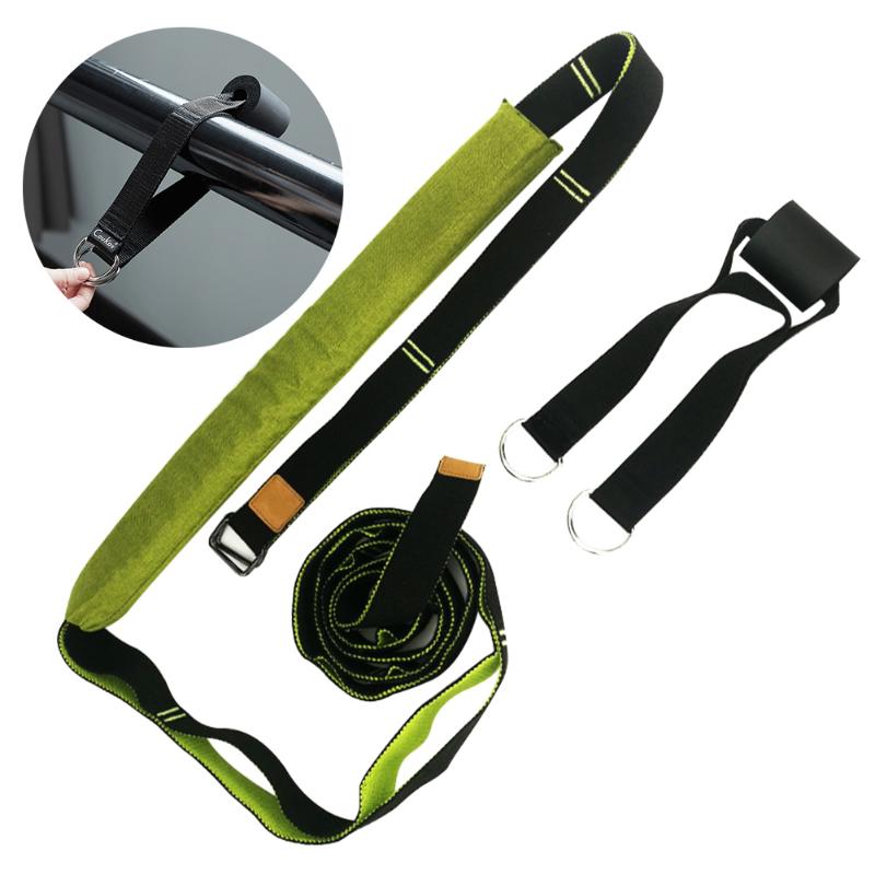 

Assist Trainer Flexibility Rehab Training Stretching Strap Equipment Sports Band Leg Waist Yoga Fitness Ligament Exercise, Beige