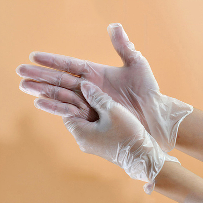 

100Pcs PVC Transparent Disposable Gloves Kitchen Cooking Gloves Household Cleaning Tools & Accessories Disposable Kitchenware