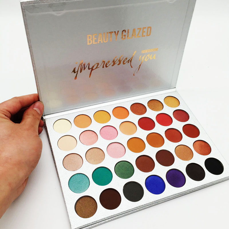 

Beauty Glazed 35 Colors Eyeshadow Palette Makeup Impressed You eye shadow matte shimmer eyeshadow palette Brand Cosmetics free shipping, Multi