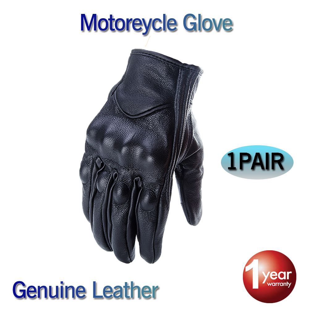 Gants de Moto Gants de Motard en Cuir Noir sans Doigts pour Motards De Plein air Sport Gants