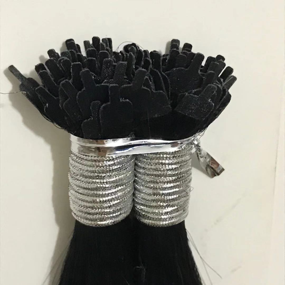 

Grade- 9A Fan Tip hair Color 2# Remy human Hair Straight 0.8g /strand 120s ,free dhl, #60 150s #14 50s #1 50s