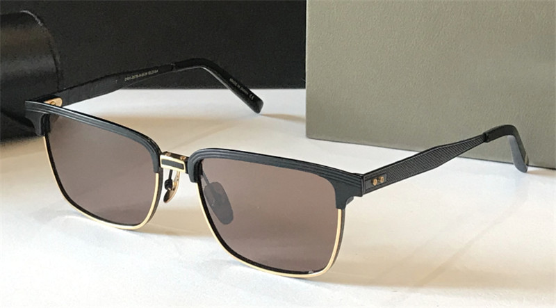 

New fashion sunglasses 2076 design k gold retro small half frame glasses modern avant-garde men style UV 400 lens outdoor eyewear