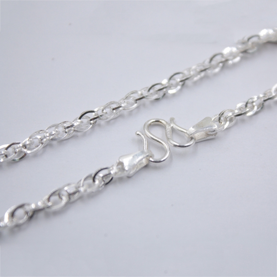 Cadena de anclaje 925 plata 24 quilates dorado cadena de plata real collar de plata nuevo