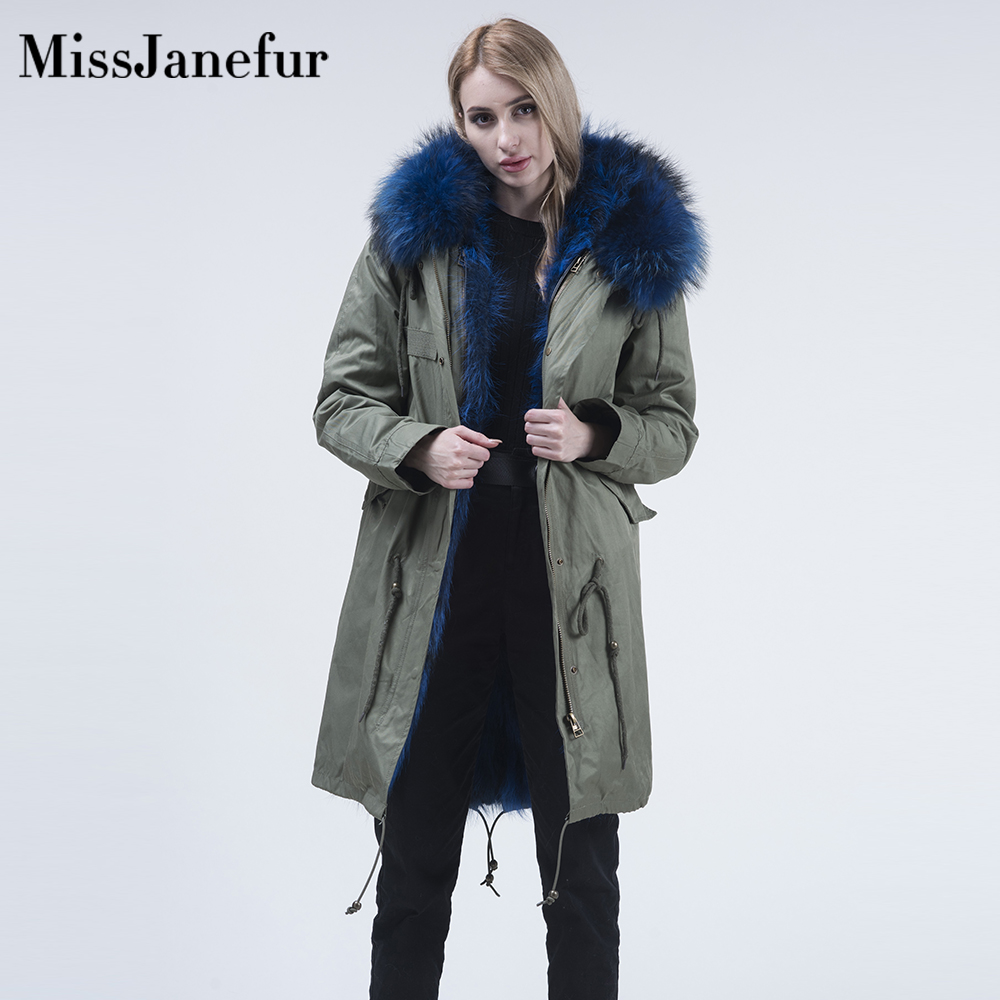 

fur parka jacket women warm winter parka long fur jacket homme coat, Army green