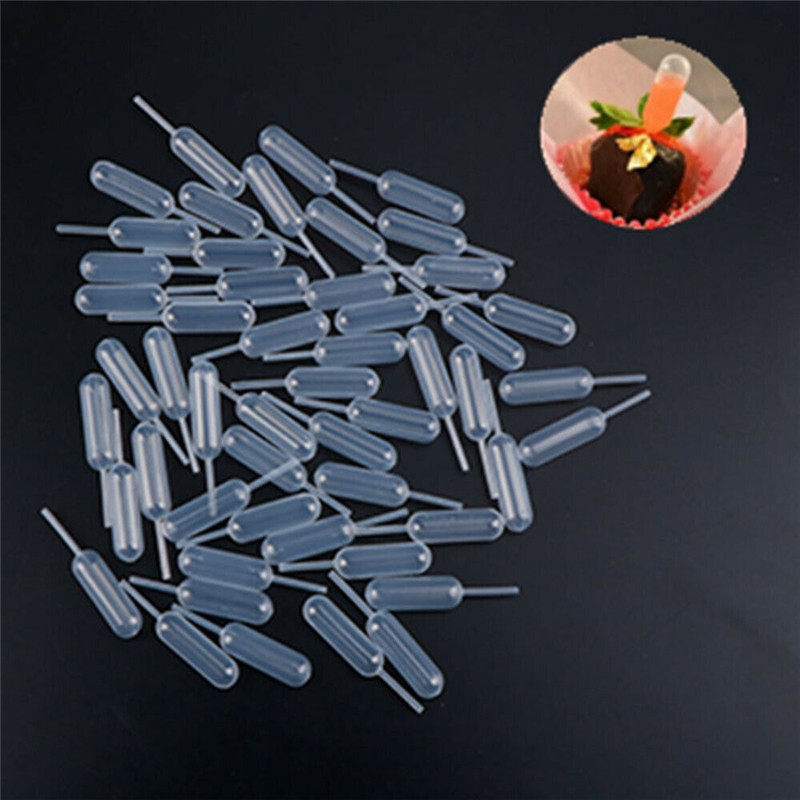 

100 Pcs 4ml Plastic Transfer Pipettes Food Cupcake Squeeze Dropper Disposable Perfume