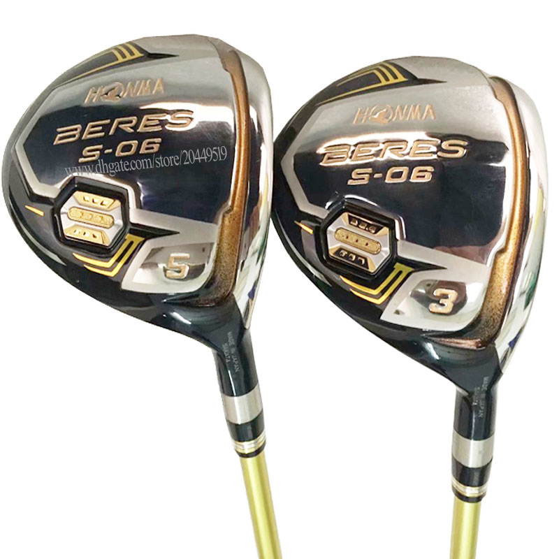 

New Golf Clubs HONMA S-06 Golf Fairway Wood 3 Star 3 5 Loft Golf wood Graphite shaft and Clubs head Cover Free shipping