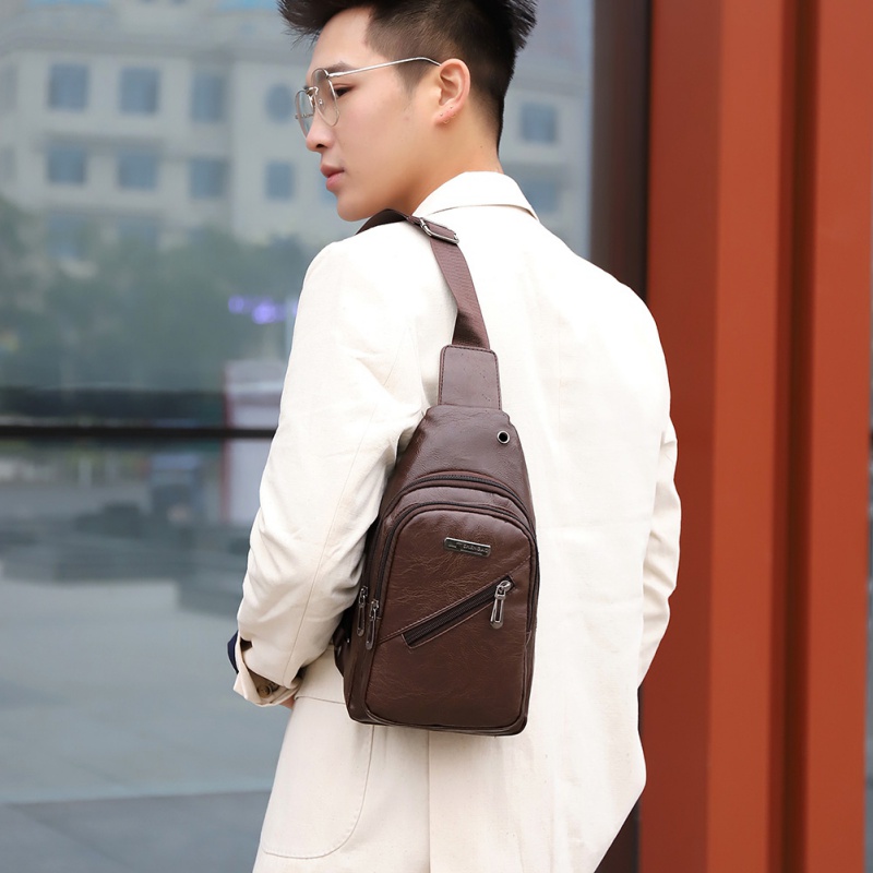 

Business Casual Style Chest Bags For Men Outdoor Travel Hiking Storage Bag Fashion Solid Color Waist Packs, Sky blue