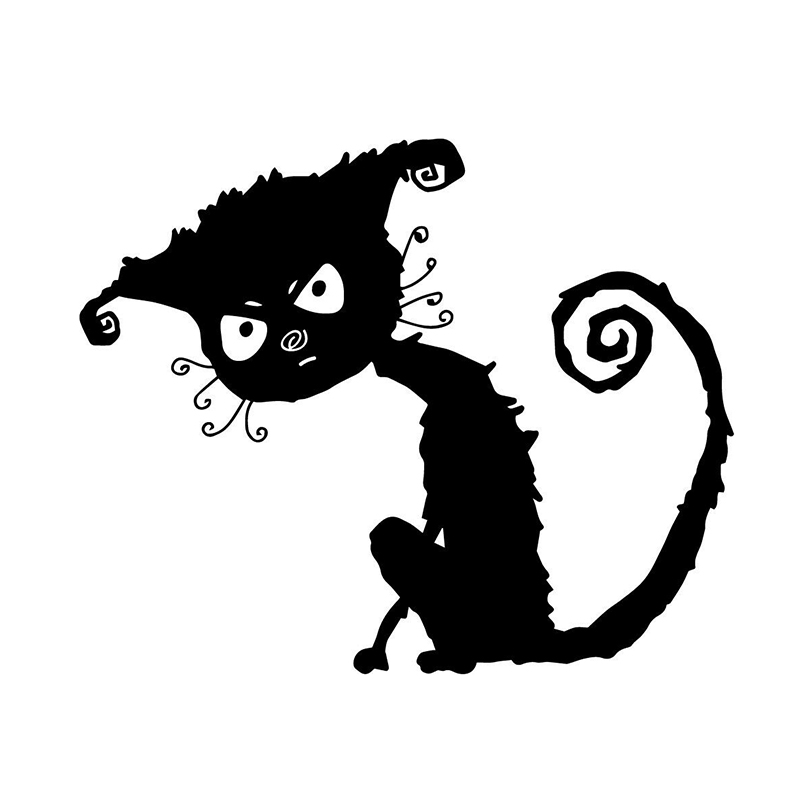

16*13.1cm Angry Mangy Cat Funny Car Window Bumper Novelty JDM Drift Vinyl Decal Sticker car Sticker, Color