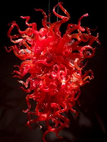 

Europe Style Red Luxury Lamps Hand Blow Glass Chandelier Pendant Large Modern for Hotel Museum Hall Stairs Villa Decor