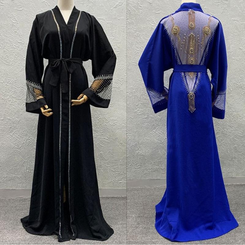 

Africa Clothing 2020 New Cloak Of The Coat Riche Bazin African Dress For Women Sexy Sequins Perspective Cardigan Cloak Of Coat