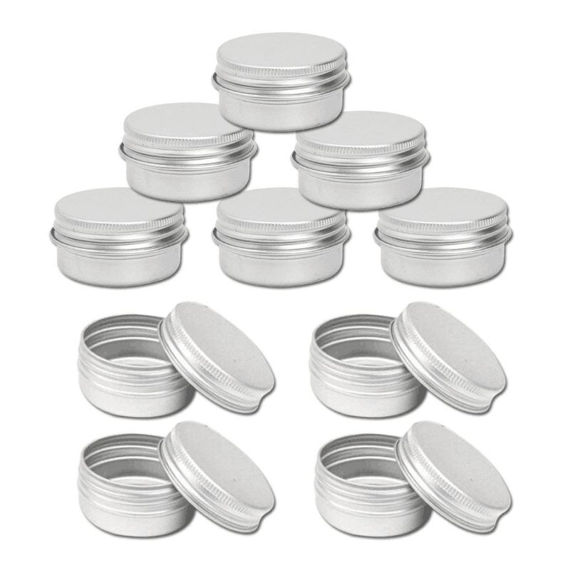 

10 x 100ml Aluminium Tin Large Make up Candle Pots 100ml Capacity Empty Big Cosmetic/Candle/Spice Pots/Hair Product/Sweet Tin Ja