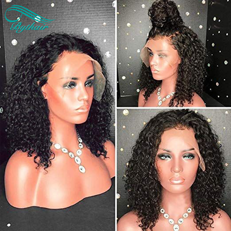 

Curly Lace Front Human Hair Wigs For Black Women Brazilian Virgin Hair Full Lace Wig With Baby Hairs Frontal Pre Plucked Full End, #2