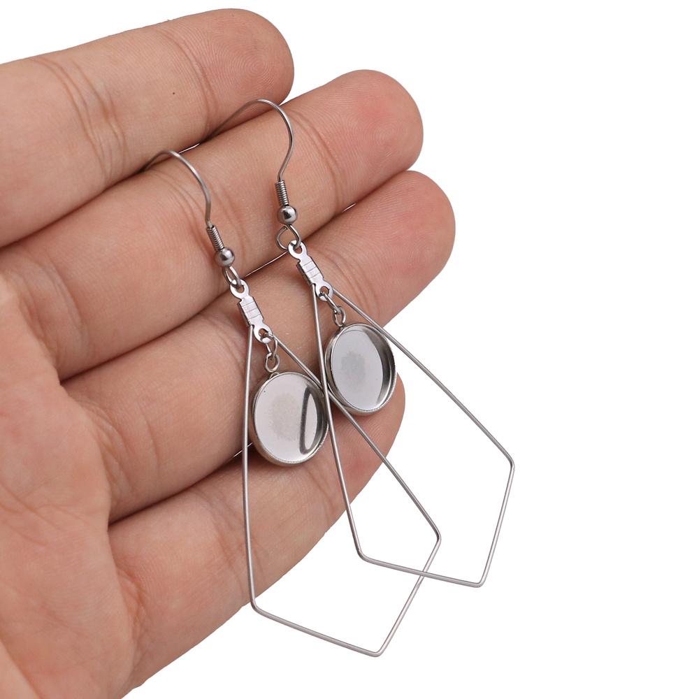 Broche de aleación Redondas de cabujón de 25Pcs base Broche Pin espacios en blanco Bandeja resultados 5 Tamaños