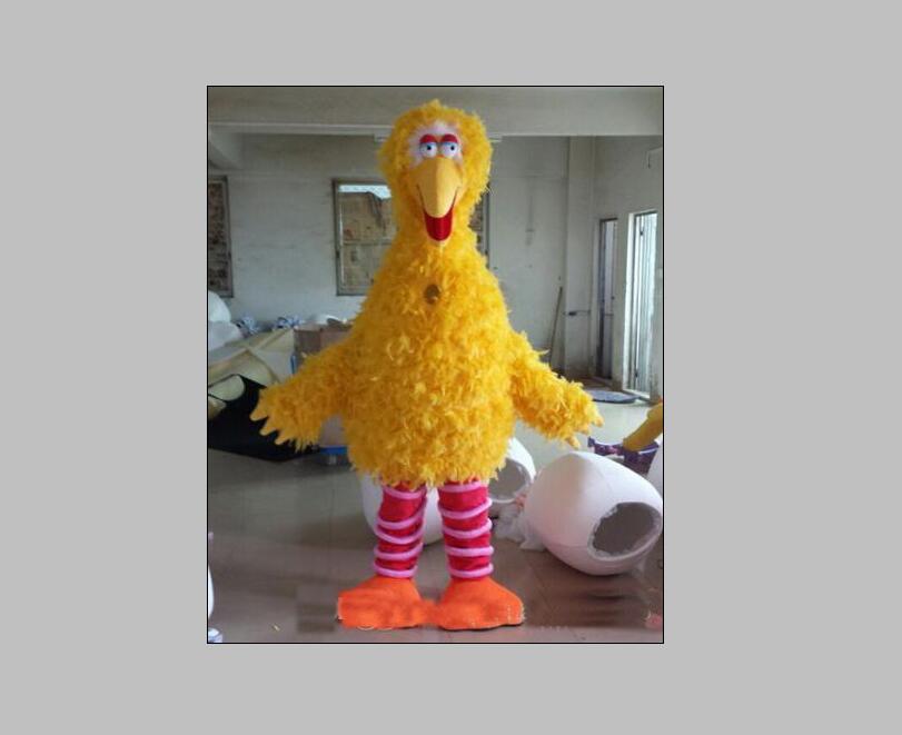 2019 Fábrica quente novo luxo Plush amarelo pássaro Mascote adereços Trajes de filme mostra andando desenho animado da festa de Vestuário
