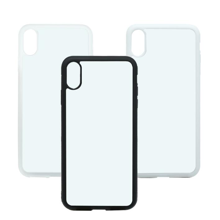 

Blank Case for iPhone X XS XS MAX XR 2D Sublimation Print Hard Plastic Phone Case with Metal Insert Mobile Phone Shell, White