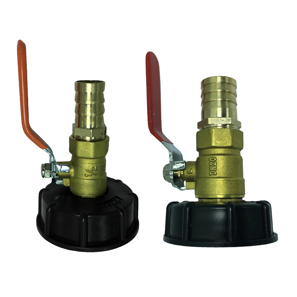 

2 pcs ibc barrel adapter valve (s60x6) garden watering tap tank fitting tool