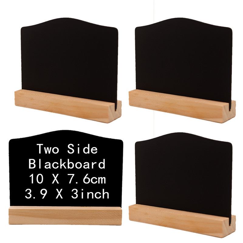 

Rustic Table Number Mini Chalkboard Sign with Wood Stand 3.9x3inch Small Wooden Sign Buffet Display Plaque Novelty Decor
