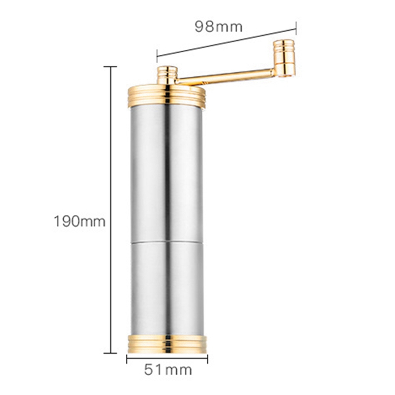

New Manual Coffee Grinder Adjustable Ceramic Conical Burr Coffee Bean Mill With Stainless Steel Body & Easy Hand Crank, For Offi