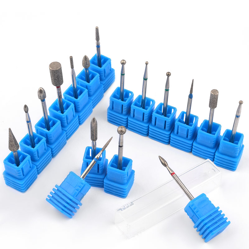 

Diamond Nail Art Drill Bit Rotary Round Burr Cuticle Clean Electric For Manicure Salon Tool Pedicure Mills Accessories 17 Types