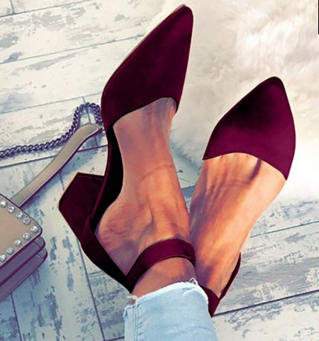 

Ladies Girls Sexy Party Bandage Ankle Strap Autumn Sandals Shoes Big Size 34-42 Women Pointed Toe Flock High Heels Sandals Shoes, Black
