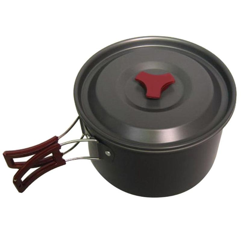 

3L Aluminum Alloy Folding Handle Camping Pot Outdoor Cooking Picnic Utensil Portable Large Capacity Camping Hiking Cookware