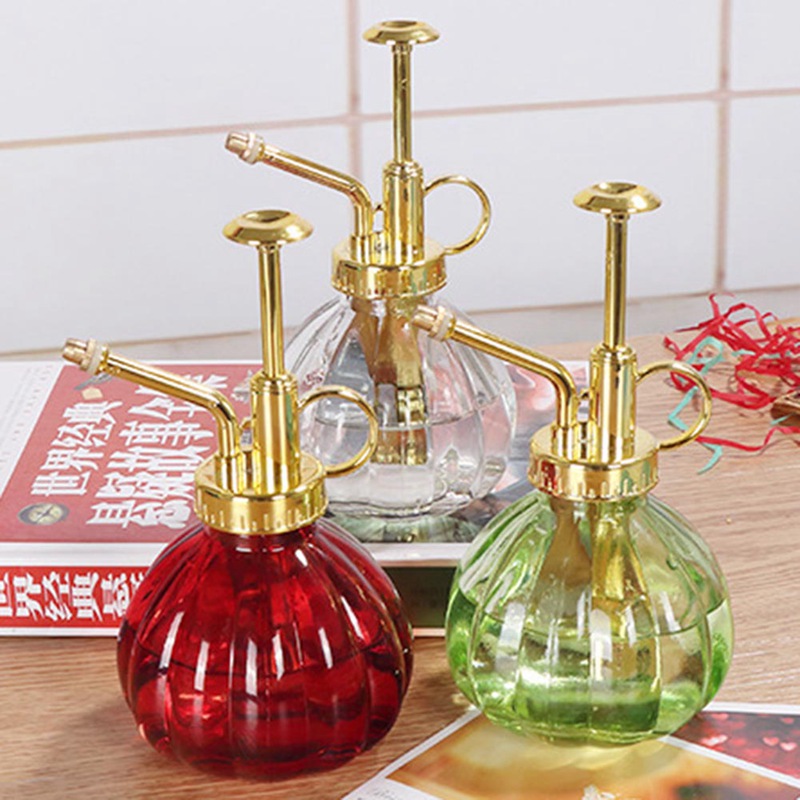 

Retro Pumpkin Shape Glass Watering Pot Plant Flower Hairdressing Spray Bottle Garden Hand Pressure Sprayer, Yw