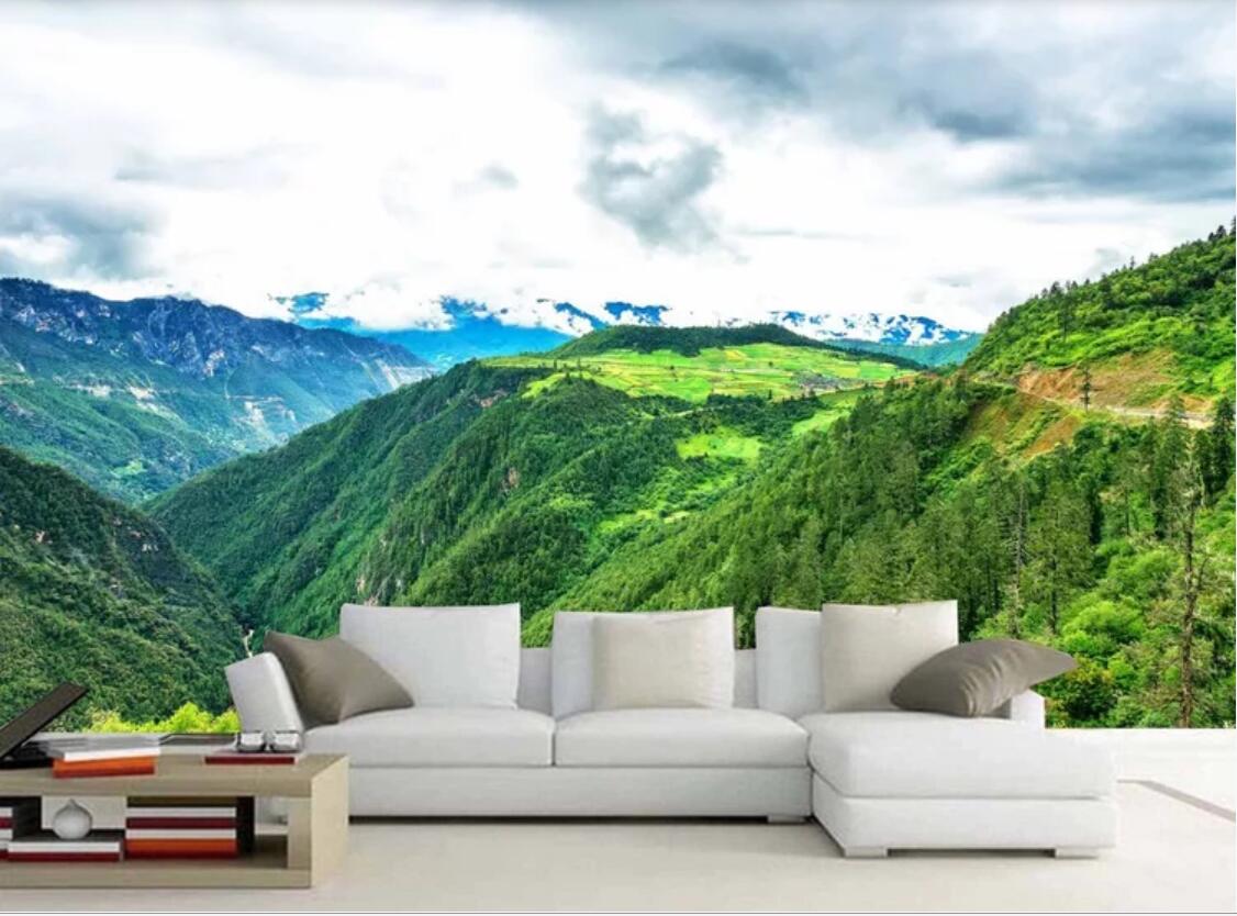 

3d wallpaper custom photo murals Background wall High-definition green landscapes, beautiful scenery, beautiful home decor wall art pictures, Picture shows