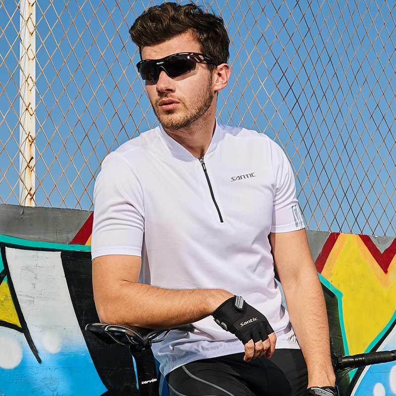 

Santic Cycling Jersey Men MTB Cycling Clothing Bike Shirt Three Colors Comfortable and Breathable Asian Size K9M2090 -3XL, K9m2090w