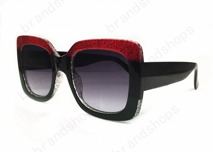 

Wholesale- luxury WOMEN retro big frame brand designer vintage Eyewear Sun glasses For women shade Fashion UV sunglasses with case, White;black
